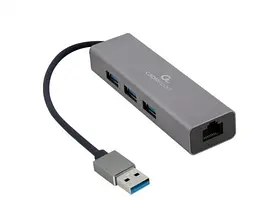 Хаб USB A-AMU3-LAN-01 Grey USB 3.1 - 3xUSB 3.1 / GLan Cablexpert teh0019578