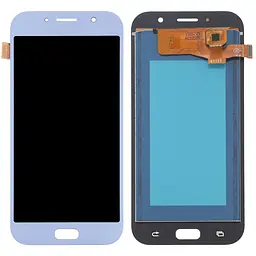 Дисплей Samsung A720 Galaxy A7 2017 синій, Blue Mist, OLED (Small LCD)