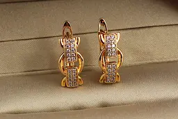 Сережки Xuping Jewelry цукерка 1.5 см золотисті - мініатюра 2