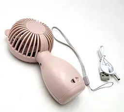 Портативний ручний вентилятор Handy Mini Fan JX-998 на акумуляторі з ручкою міні вітродуйка 2,5Вт Pink - мініатюра 3