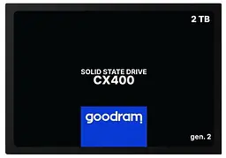 Твердотільний накопичувач SSD 2Tb, Goodram CX400 (Gen.2), SATA3, 2.5', TLC 3D, 550/500 МБ/с (SSDPR-CX400-02T-G2)