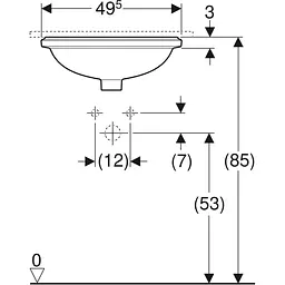 Раковина Geberit VariForm 49 500.751.01.2, Білий - мініатюра 3