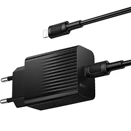 МЗП Borofone BAS73A Source PD20W (1USB-C) + кабель Type-C to Lightning Black - мініатюра 3