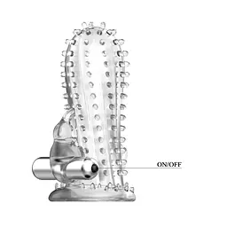 Насадка з вібрацією Penis sleeve Bullet vibrator 1 Crystal Baile BI-026205 87417 - мініатюра 5