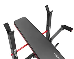 Набір Hop-Sport Premium 38кг з лавою HS-1055 Pro, штангою та гантелями - мініатюра 8