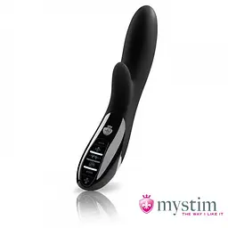 Вибратор-кролик Mystim Daring Danny eStim с электростимуляцией, 27х3.5 черный