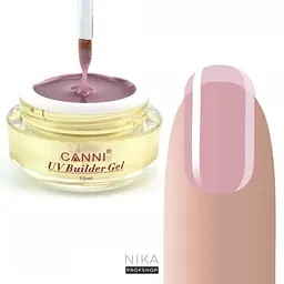 Конструюючий гель Canni 321 Soft Pink напівпрозорий 15 мл - мініатюра 2