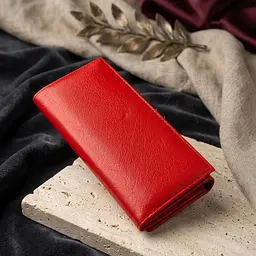 Жіночий гаманець із монетницею на клямці ST Leather 18957 червоний - мініатюра 3