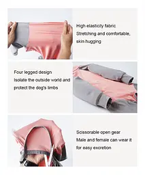 Піжама/попона для собак MOFESIPI Recovery Suit Pink&Grey - мініатюра 4