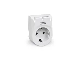 Мережевий зарядний пристрій REAL-EL CS-25 (2USB, 2.4 A) White