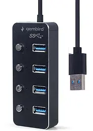USB-Хаб Gembird UHB-U3P4P-01 на 4 порти USB 3.0 (UHB-U3P4P-01) - мініатюра 2