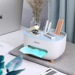 Настільний органайзер Ecoco Tissue з диспенсером для серветок та відсіками для зручного зберігання аксесуарів - мініатюра 6