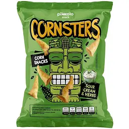 Снеки Cornsters кукурудзяні зі смаком сметана та зелень 60 г