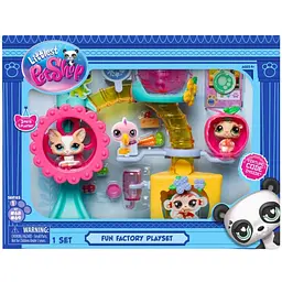 Ігровий набір Littlest Pet Shop Фабрика Розваг 00519 аксесуари та 2 фігурки, фабрика