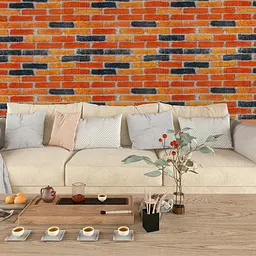 Самоклеюча 3D панель Sticker Wall під бежево-коричневу цеглу катеринослав 3080х700х3мм SW-00002571- - мініатюра 6