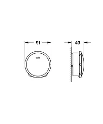 Наливний, зливний та переливний гарнітур для ванни Grohe Talentofill (комплект верхньої монтажної частини) Хром 19952000 - мініатюра 4