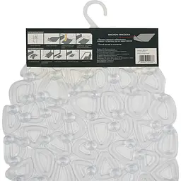 Килимок для ванної Eco Fabric Бублики 68х34 см прозоро-білий (6834-005) - мініатюра 6