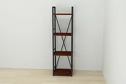 Етажерка 4/34 Ferrum-decor Серії Коннект 120x34x28 чорний ДСП Венге 16мм (FRD-105550) - мініатюра 6