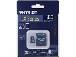 Карта пам'яті Patriot microSDHC UHS-I + SD adapter 16 GB (PSF16GMCSDHC10) - мініатюра 3