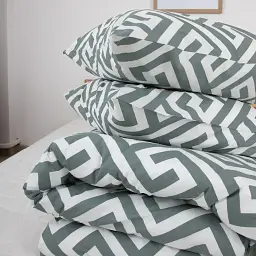 Постільна білизна ТЕП Happy Sleep Duo Labyrinth ранфорс євро сіра - мініатюра 5