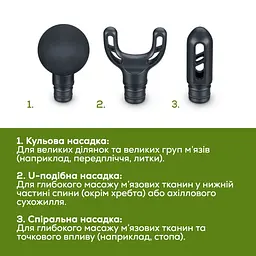 Масажер Beurer CompactPower для тіла 3 насадки чорний (MG_89_LE) - мініатюра 4