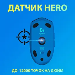 Бездротова миша Logitech G305 Lightspeed Wireless Blue (910-006014) - мініатюра 2
