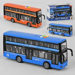 Автобус інерційний зі світлом і звуком (в асортименті) - мініатюра 2