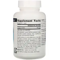 Амінокислота Source Naturals NAC 600 мг 60 таблеток - мініатюра 2