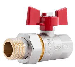 Кран кульовий "Американка" Thermo Alliance Standart 1/2"ВЗ прямий, латунь, PN40, метелик SD220NW15PN40