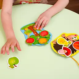 Гра-шнурівка з липучками "Їжачок у лісі" Vladi Toys VT1804-45 (укр) - мініатюра 4