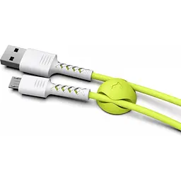 Дата кабель USB 2.0 AM to Micro 5P 1.0m Soft white/lime Pixus (4897058531176) - мініатюра 4
