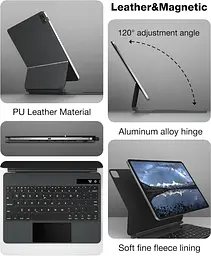 Чохол-клавіатура doqo iPad Pro 11 Magic-Style (11 дюймів, 2021 р.), бездротова клавіатура з трекпадом для iPad Pro 11 дюймів 2021 - мініатюра 4