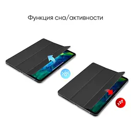 Чехол AIRON Premium для iPad Pro 11" 1-4-го поколения 2017-2022 с защитной пленкой и салфеткой Black - мініатюра 7