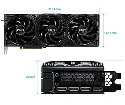 Відеокарта Palit RTX 5080 16GB GamingPro V1 (NE75080019T2-GB2031Y) (GDDR7, 256 bit, PCI-E v5.0 x16) - мініатюра 7
