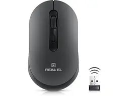Миша REAL-EL RM-470W Dark Gray (EL123200049) - мініатюра 2