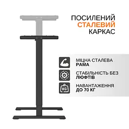 Електричний стіл для роботи сидячи та стоячи з регулюванням висоти Itech MT12BB - мініатюра 5