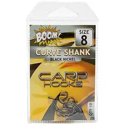 Гачок для мирної риби BOOM Curve Shank №8 (10 шт/уп) (Black Nickel)