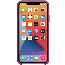 Чохол Silicone Case AA для Apple iPhone 11 Pro 5.8" Малиновий / Pomegranate - мініатюра 2