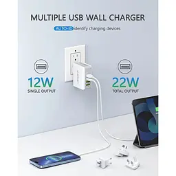 Зарядний пристрій Lencent Multiple USB, [22W/4.4A] 4-портовий - мініатюра 2