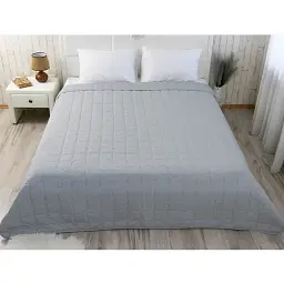 Покривало Руно двостороннє декоративне Soft Line 150х212 см сіре - мініатюра 4
