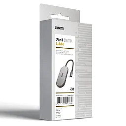 Хаб USB-C ArmorStandart Type-C to HD4K+LAN+PD+2USB+TF/SDcard Grey (ARM69365) - мініатюра 4