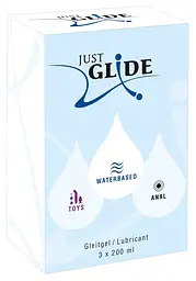 Набір лубрикантів Just Glide прозорий 3х200 мл