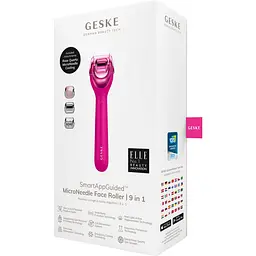 Електронний ролик для обличчя з мікроголками GESKE MicroNeedle Face Roller 9 в 1 бузковий - мініатюра 5