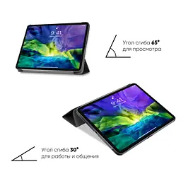 Чехол AIRON Premium для iPad Pro 11" 1-4-го поколения 2017-2022 с защитной пленкой и салфеткой Black - мініатюра 5