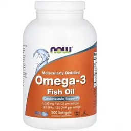 Омега-3 1000 мг у м'яких капсулах №500 Now Foods Omega-3