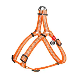 Шлея для собак WAUDOG Waterproof з QR паспортом XS Ш 15 мм Д 30-39 см помаранчева (26214)