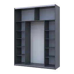 Шафа купе Doros G-Caiser Графіт/Білий 2 ДСП / 3 частини 180х60х240 (44900262) - мініатюра 6