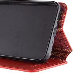 Шкіряний чохол-книжка GETMAN Cubic (PU) для Realme 11 4G Червоний - мініатюра 5