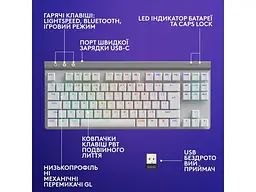 Клавіатура Logitech G515 Lightspeed TKL White (920-012539) - мініатюра 7