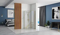 Душова кабіна Rea Diamond 100x100 brushed gold REA-K5684 - мініатюра 4
